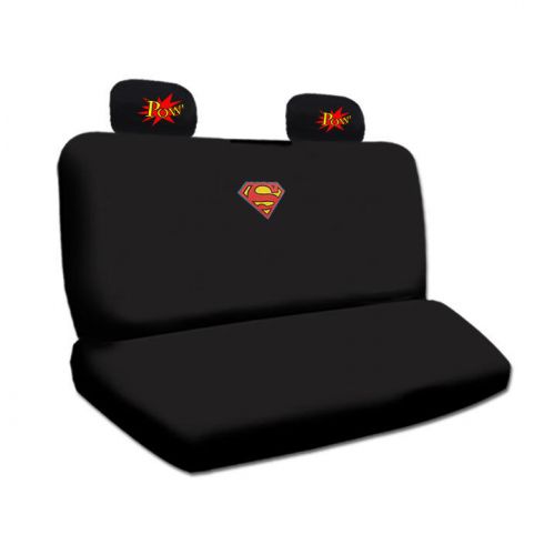 For subaru new superman car seat cover with classic pow logo headrest cover