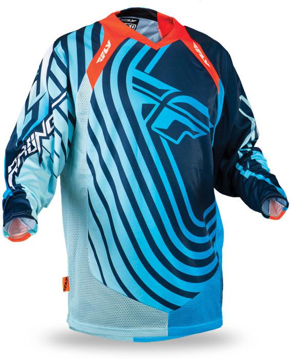 Clearance sale new fly racing evolution sonar jersey blue-light blue motocross