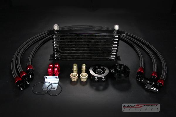 Gsp oil cooler w/ relocation kit turbo/na integra dc da b16 b18 vtec civic 