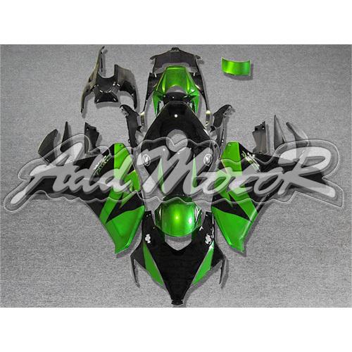 For cbr1000rr 08-11 2008-2011 injection molded fairing green black zh1206