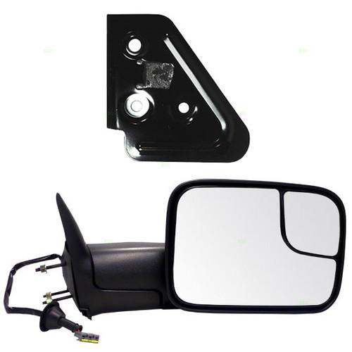 New passengers power tow towing mirror glass housing 94-97 dodge pickup truck