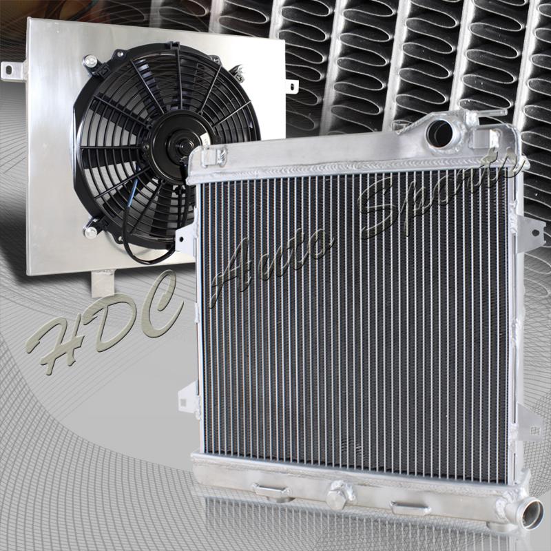 88-91 bmw m3 manual transmission engine 2core cooling racing radiator+fan shroud