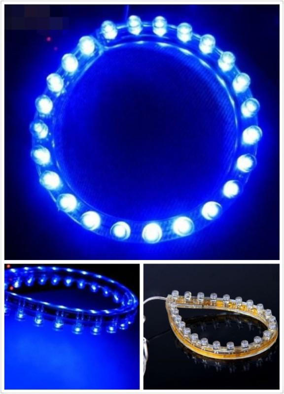 10x 24cm waterproof led flexible neon strip light for car/truck/ motorcycl blue