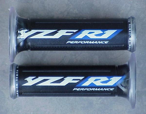 1998-2013 yamaha yzf r1 blue carbon gel racing grips