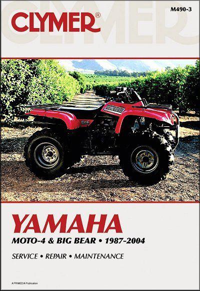 Yamaha yfm 350 400 moto-4 big bear atv quad manual