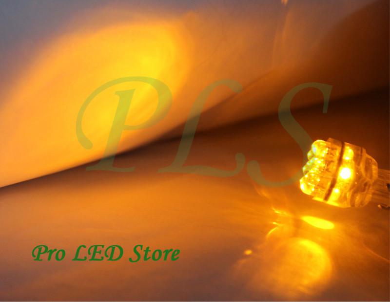 Two pcs 2x 7440 t20 amber yellow 15 led back up reverse lights bulbs