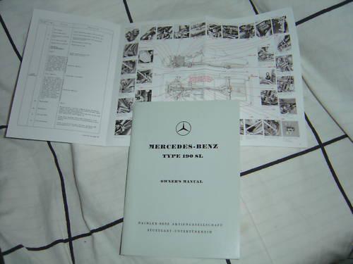 Mercedes   121 190 sl owner's manual 190sl 