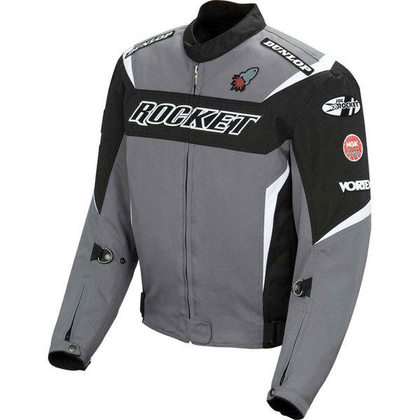 Gunmetal/black/white m joe rocket ufo textile jacket
