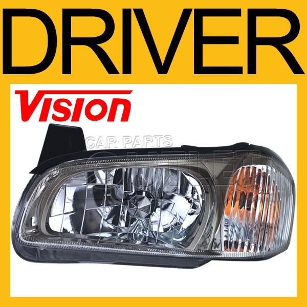 01 nissan maxima head light lamp assembly w/black bezel left driver side new l/h