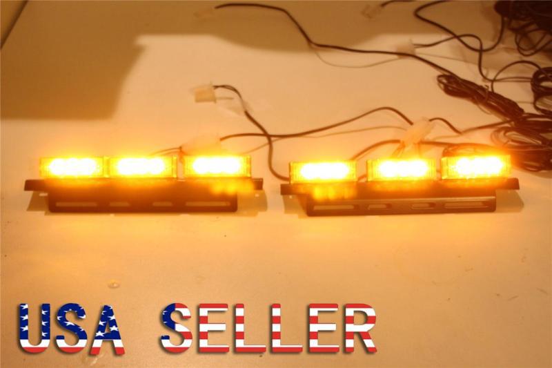 18 led car truck boat strobe emergency flashing  light  dash grill  amber