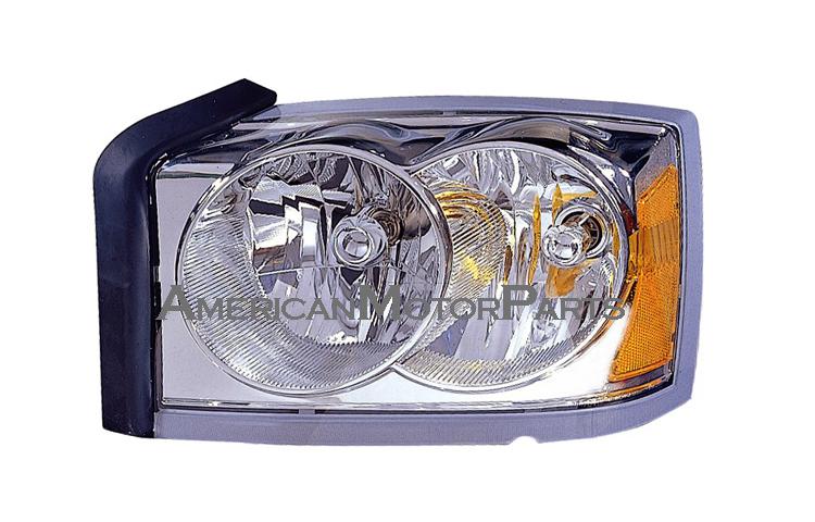 Eagleeye pair replacement headlight w/o black bezel 05-06 dodge dakota