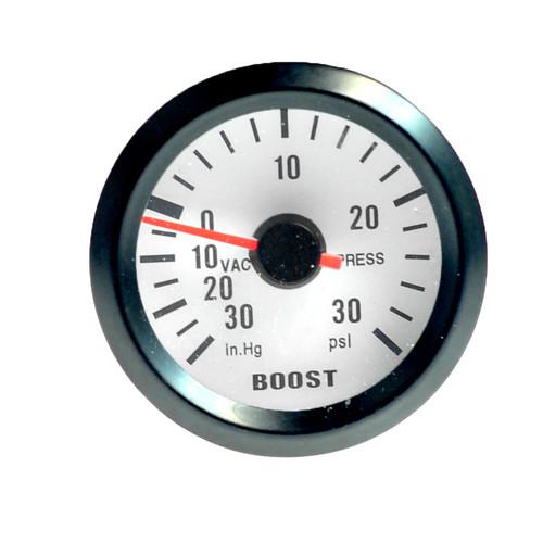 Black 2" 52mm boost gauge meter car auto motor 30in. hg/30psi