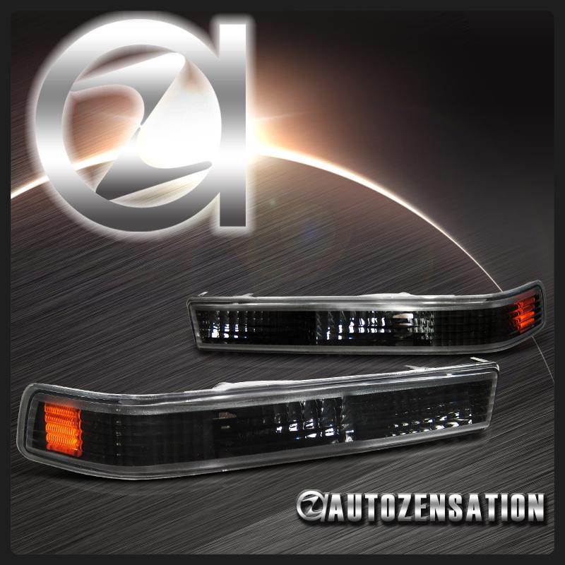 98-04 chevy s10 blazer pickup black clear front bumper signal lights