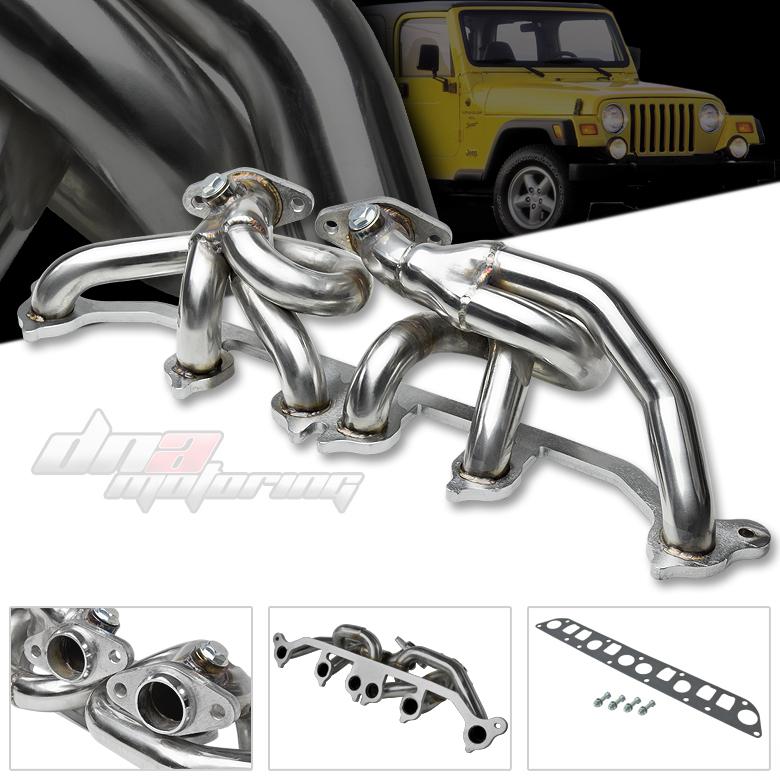 00-06 jeep wrangler tj 4.0l 4.0 l6 amc 242 4-2-1 stainless racing header exhaust