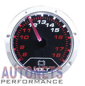 Chrome electric 2" volt voltage gauge street hot rat rod universal fit