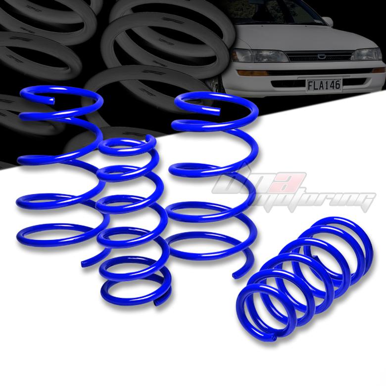 93-97 toyota corolla  blue 1.25" drop suspension lowering springs/spring 245/215