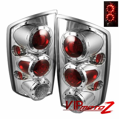 Dodge ram 02-05 pickup new pair l+r chrome led clear tail lamps signal light set