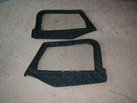 97-2006 jeep wrangler soft top upper half door skins black pair 89735