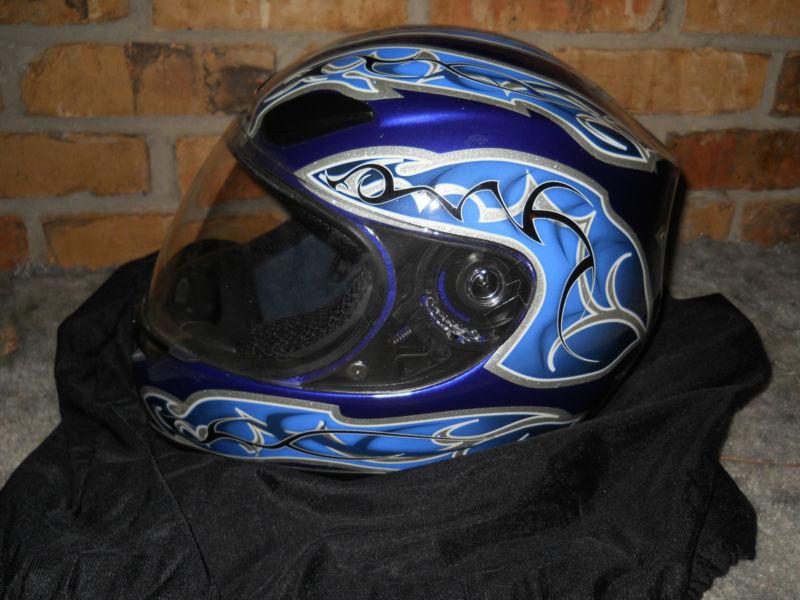 Exl dot helmet graphic blue size l exl - 662