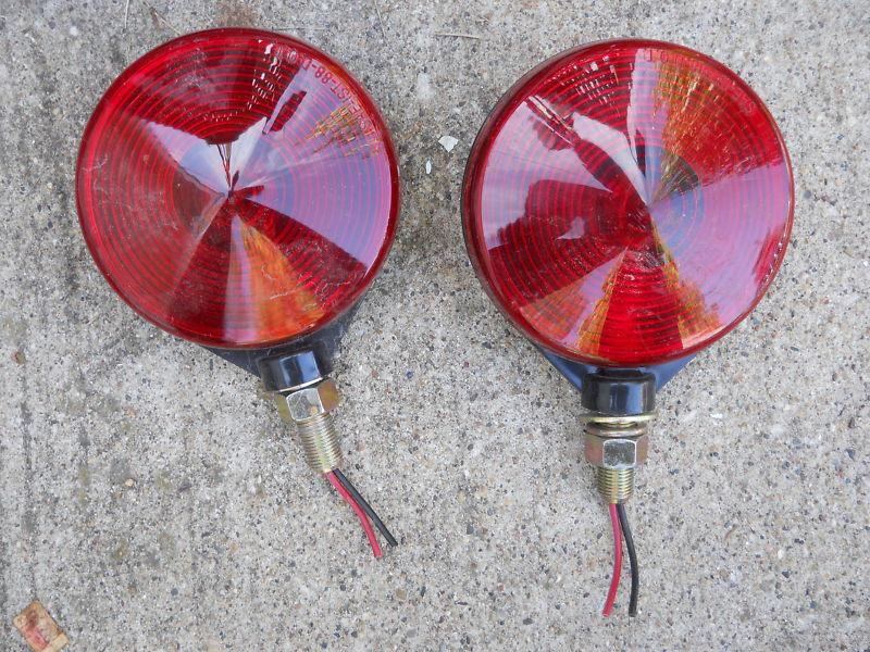 2 truck trailer tail lights set