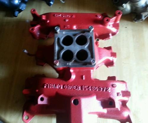 Ford  312 292 y block 4 barrel holley intake ecz plus holley carb 1273