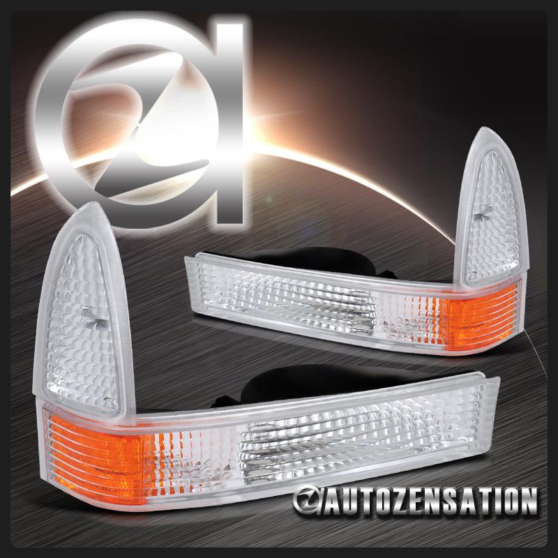 99-04 ford f250/350 00-05 excursion chrome clear bumper corner signal lights