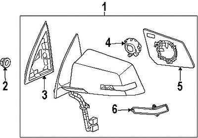 Gmc 15951927 genuine oem factory original mirror glass