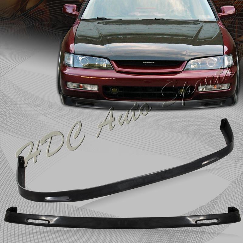 1996-1997 honda accord black polyurethane bys style front bumper lip spoiler