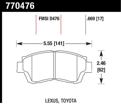 Hawk performance 770476 premium oes; disc brake pads