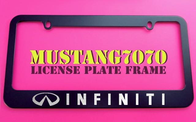 1 brand new infiniti black metal license plate frame + screw caps