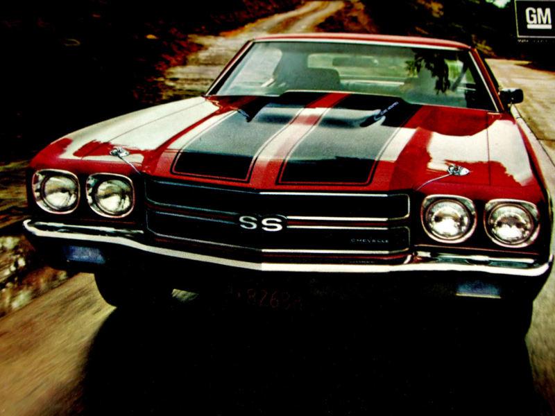 1970 chevy chevelle ss 396 print ad-poster/picture-ss396/454 v8/malibu/1971/1972