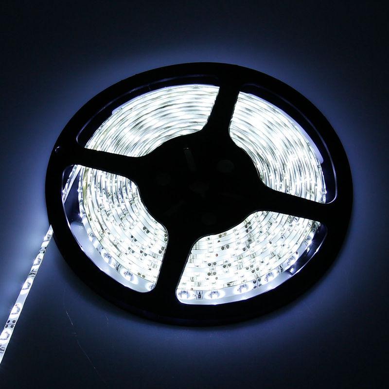 5m smd 3528 300leds strip light 60leds/m cool white waterproof dc12v party us++