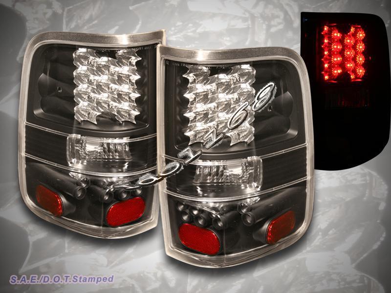 04-08 ford f150 led g2 tail lights blk styleside new