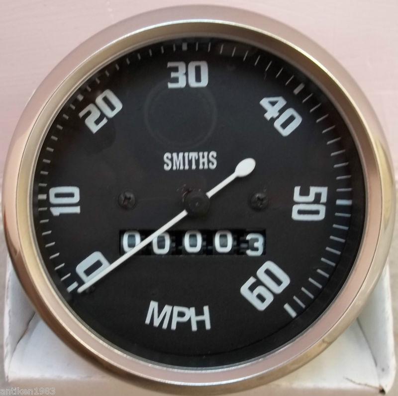 Smiths replica speedometer royal enfield motorcycle 0-60 mph black bsa norton