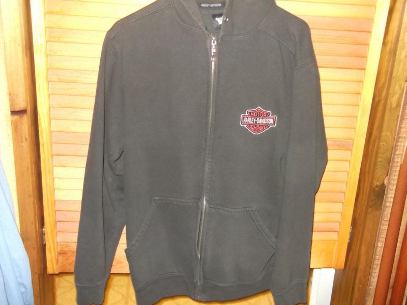 Retired harley davidson flying eagle zip front sweatshirt hoodie mens sz small 