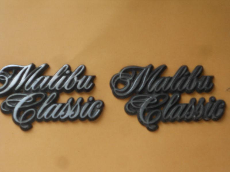 Chevy chevrolet malibu classic emblem ornament " malibu classic "