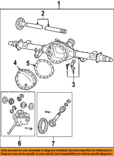 Mopar oem 5086919ad axle housing-pinion assembly