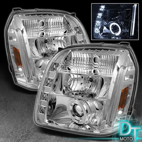 07-13 yukon/yukon denali halo projector headlights +daytime led running lights