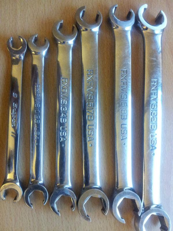 Snap on set, wrench, metric, flare nut double end, 6-point (6 pcs.) (9 to 21 mm)