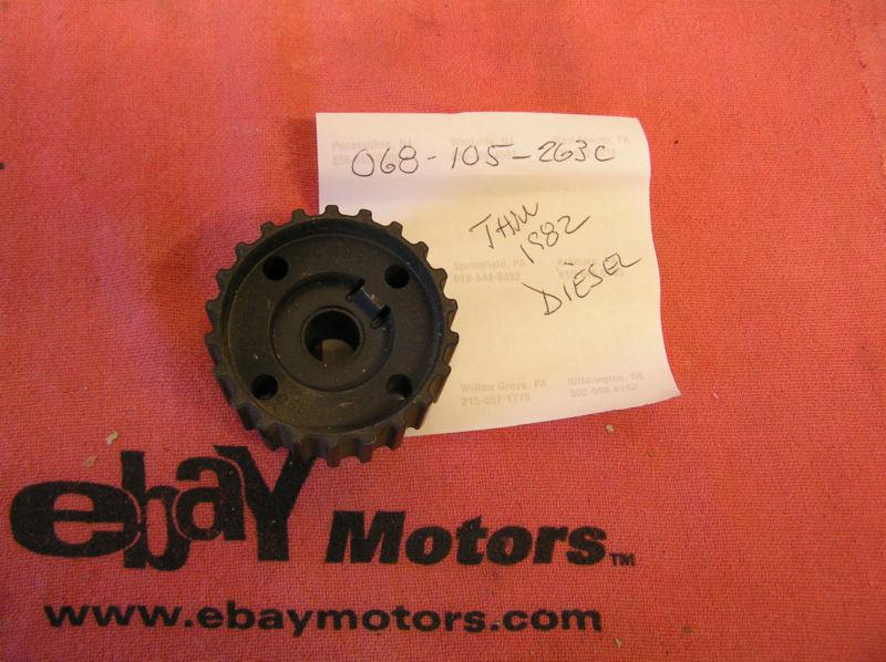 Vw diesel rabbitcrankshaft timing pulley oe nos thru 1982 look