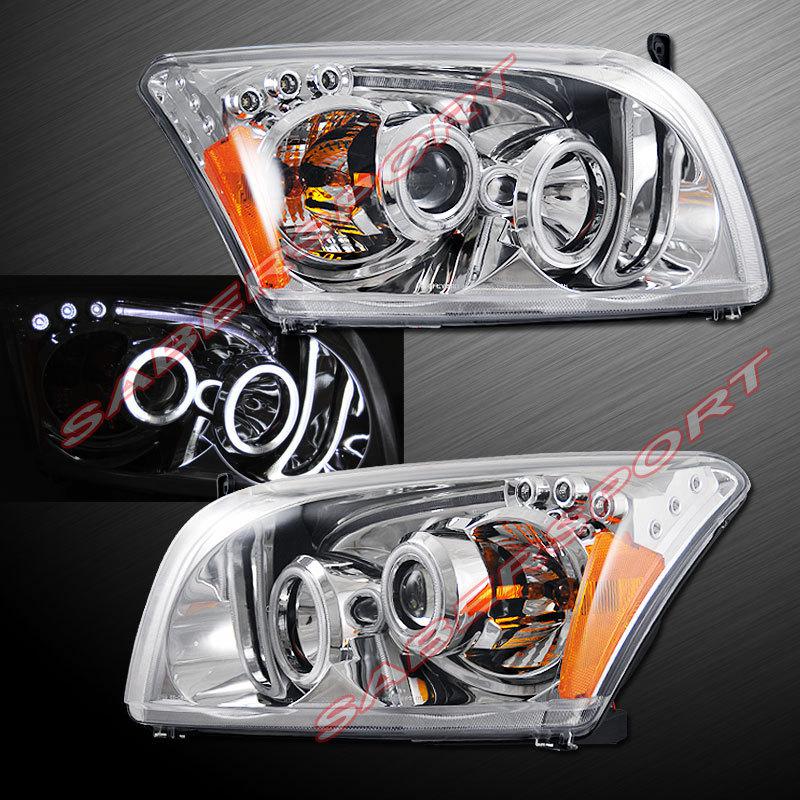 2007-2012 dodge caliber dual ccfl halo projector headlights led parking chrome