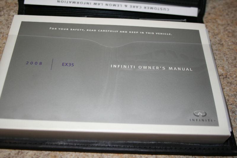 2008 08  ex35  infiniti owners manual