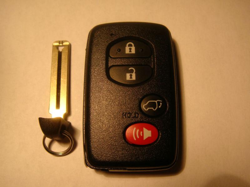 1 oem 2009-2013 toyota venza smart key fob hyq14acx w/uncut key like new