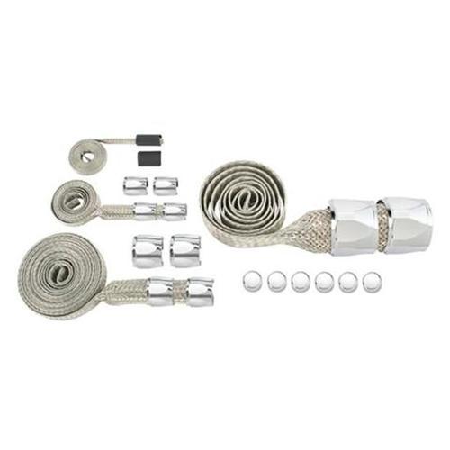 New chrome braided hose covering kit