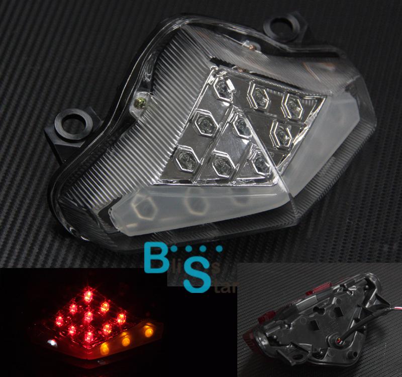 Clear led tail light with turn signals fit for kawasaki er6f er6n ninja 650r