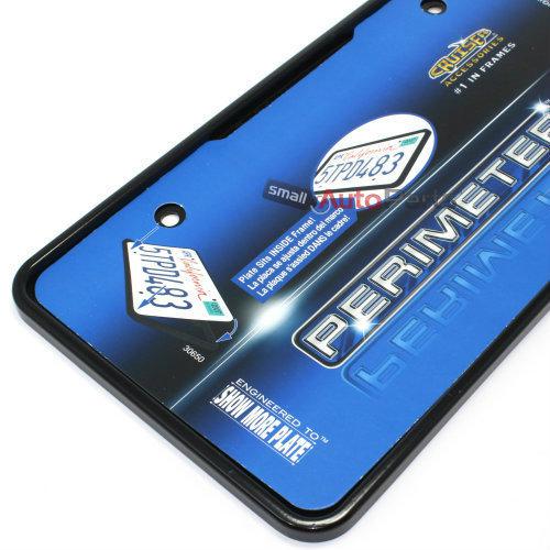 Plain black thin perimeter license plate tag frame for auto-car-truck