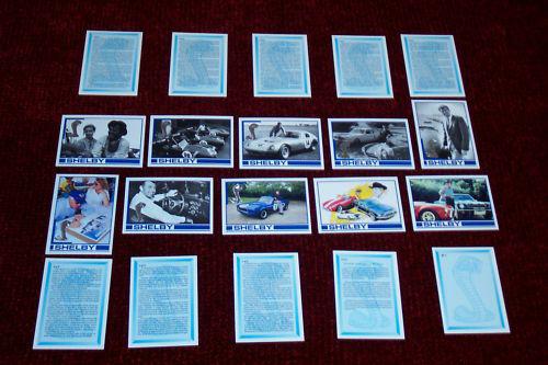 "carroll shelby chronicles" mini series  silver cobra embossed  collector cards