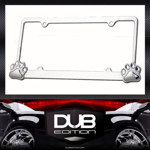 Puppy foot diamond chrome lincense plate frame prius versa yaris corolla civic