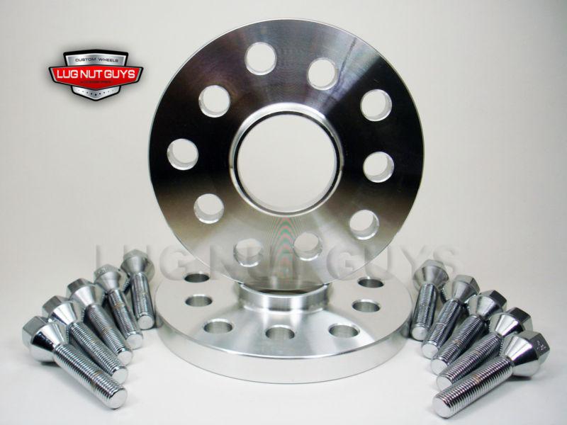 4- 10mm hubcentric wheel spacers 20 lug bolts 5x100 5x112 57.1 audi a4 vw jetta