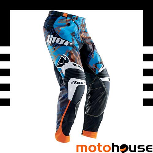 Thor mens core fragment pants mx offroad dirt motocross blue black orange 